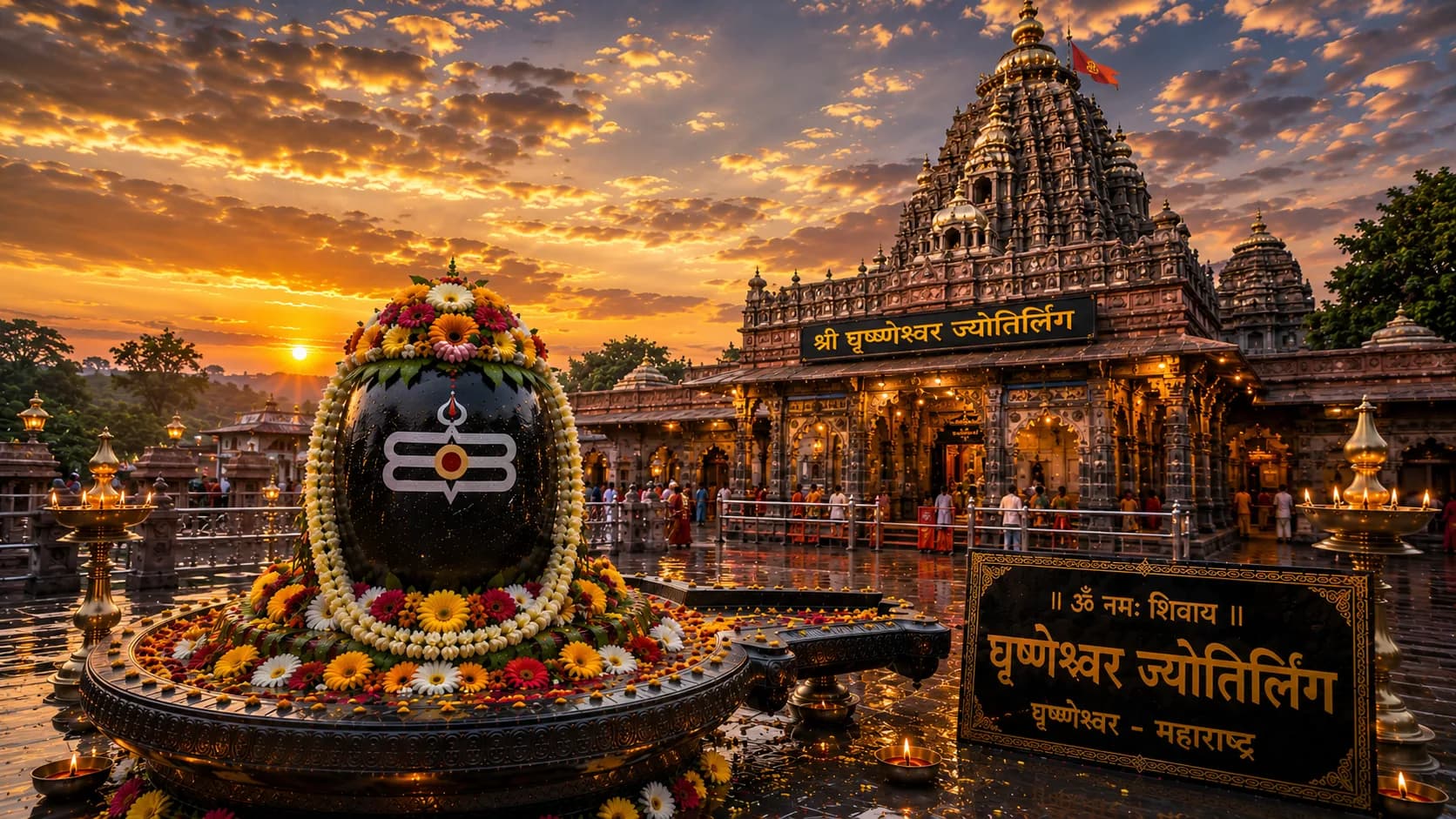 घृष्णेश्वर ज्योतिर्लिंग — प्रतीकात्मक चित्र